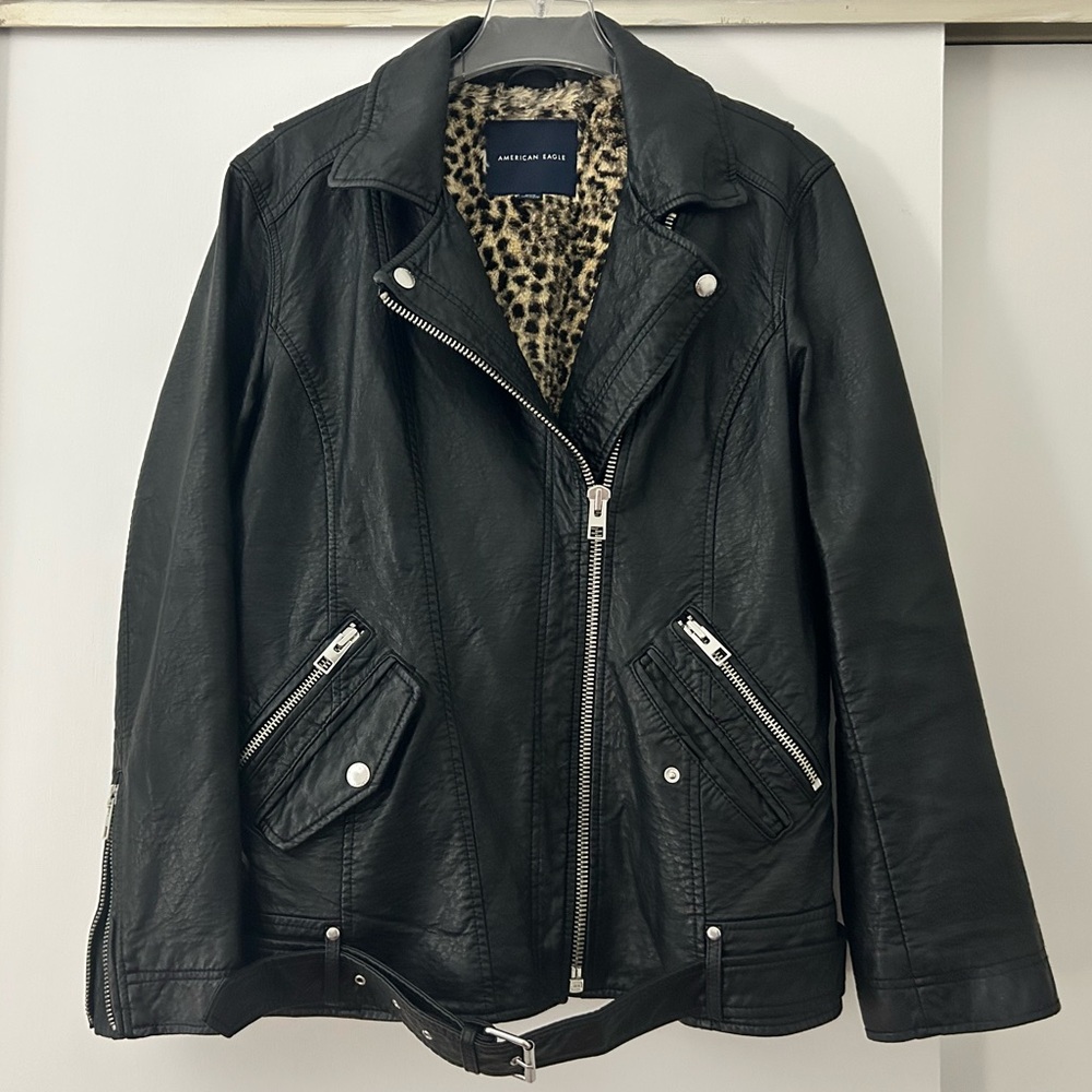 American Eagle Outfitters Vegan Leather Moto Jacket